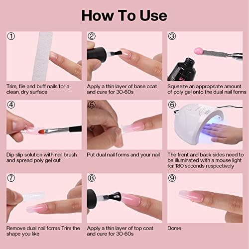 Complete packaging box layout of the Morovan nail extension set