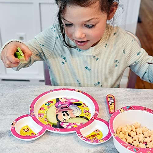 Toddler stainless steel fork and spoon with Minnie Mouse handles