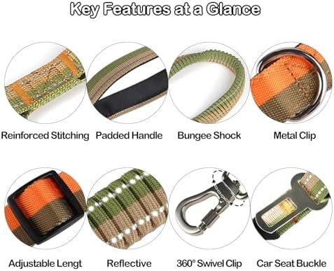 EVERKING padded dual handles for immediate pet control in traffic