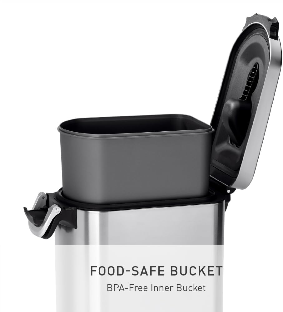 Simplehuman pet food container in modern kitchen setting