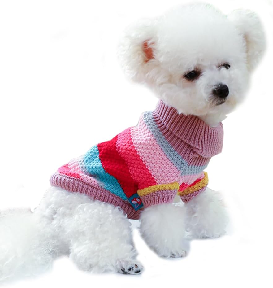 Back view of the pink knitwear showing full length coverage for small kittens.