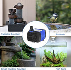 Aquaneat 80 GPH fountain pump components and impeller detail