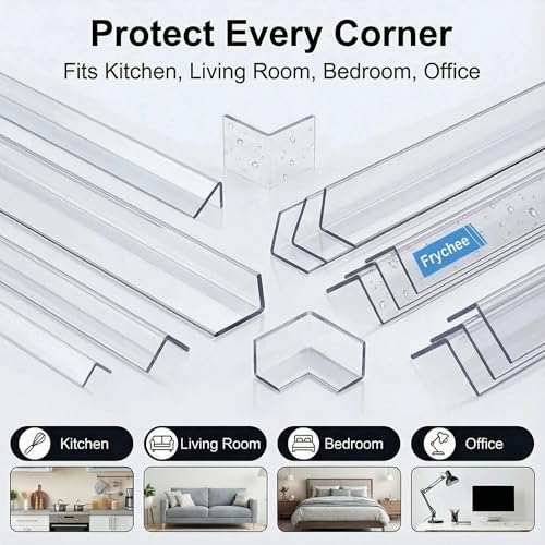 Frychee wall corner protector installed on sharp edge