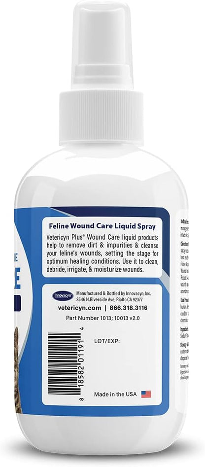 Hypochlorous acid topical pet spray for cat itch relief and sore debridement