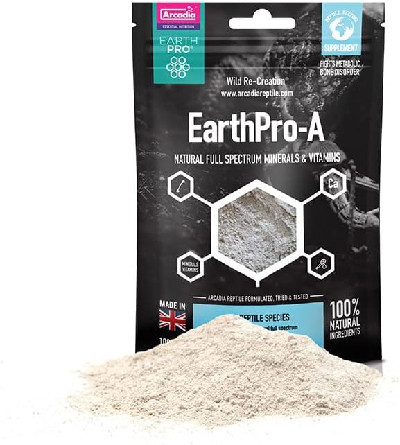 Arcadia EarthPro-A reptile vitamin and mineral supplement packaging