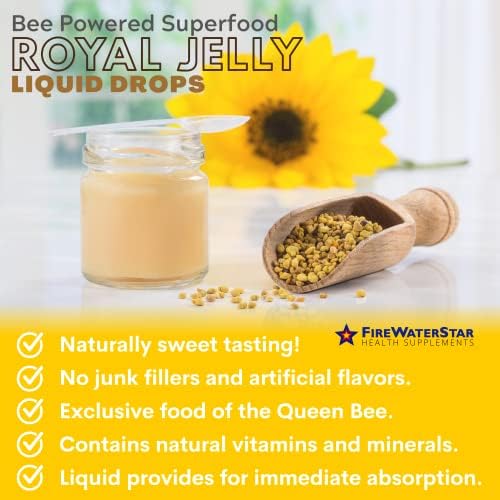 Firewaterstar bee powered superfood liquid packaging label