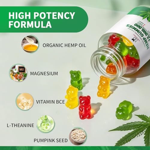 Mabefy Hemp Gummies supplement bottle back label