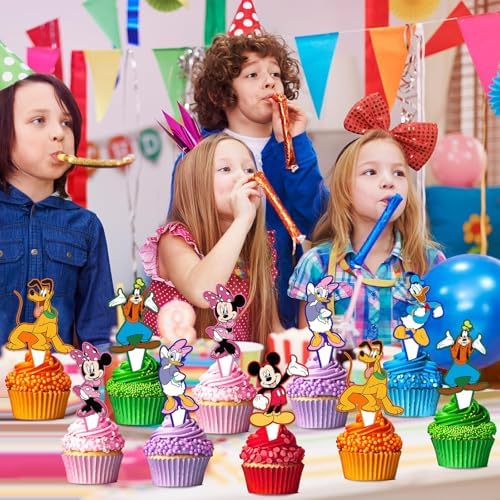 Close up of food safe cupcake topper decoration for birthday parties