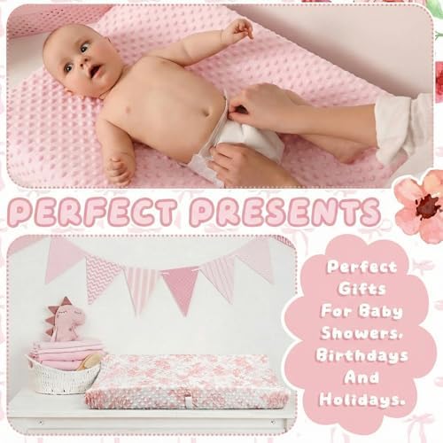 SmoothNovelty 3 piece baby girl changing pad cover set packaging