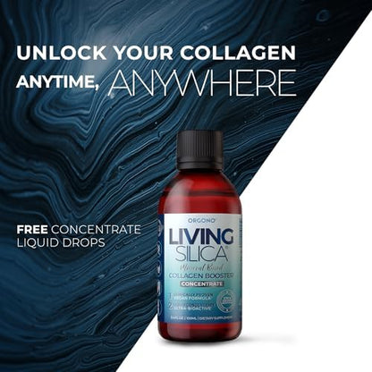 Orgono Living Silica liquid supplement travel size bottle