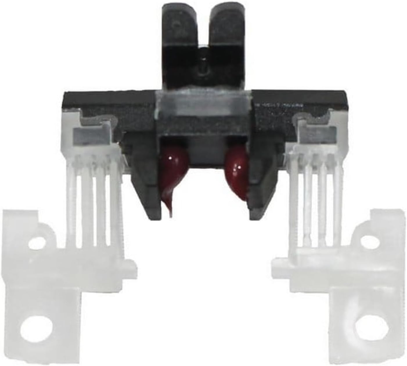 Clear frame and black lever of the Andis clipper blade drive assembly showing installation screws
