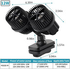 Hygger 4200GPH aquarium powerhead detailing the stainless steel shaft impeller structure.