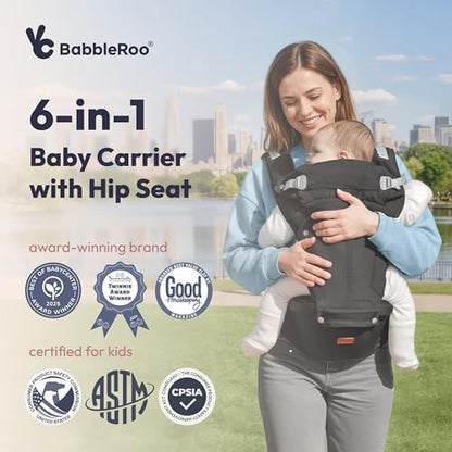 BabbleRoo 6-in-1 baby carrier hip seat detail