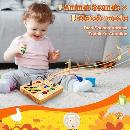 Authentic USA imported Tintecusa educational wooden fidget toy with key lock and electronic indicators