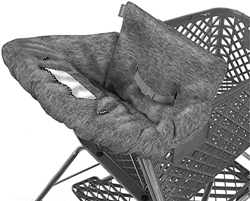 Infant positioner insert removed from the Summer Infant heather gray and black cushioned baby cart cover.