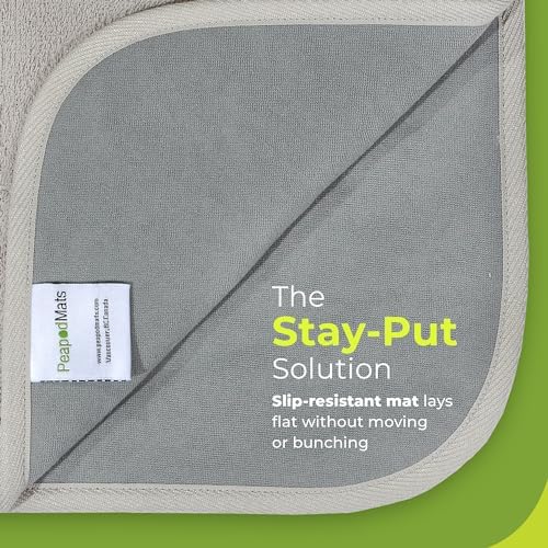 Close up view of the breathable cotton top layer on the PeapodMats underpad