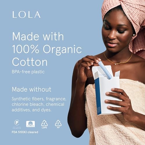 LOLA non-toxic tampons with compact BPA-free plastic applicator