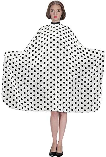 Close up of Smarthair salon cape adjustable snap button closure