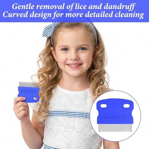 Fine tooth dandruff removal comb being used on a pet's fur.