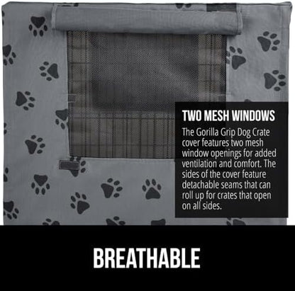 Gorilla Grip washable wire crate cover hook and loop fasteners close up