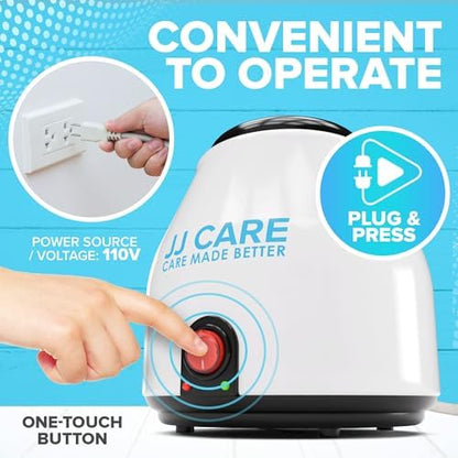 JJ Care brand box and sterilizer unit contents