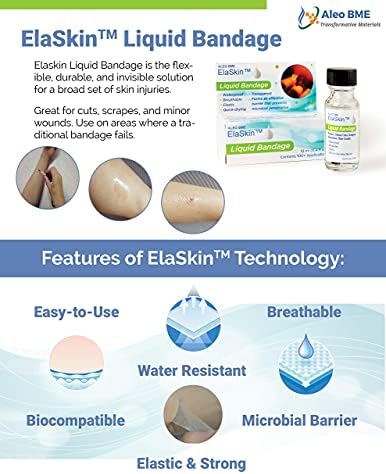 ElaSkin transparent liquid skin protectant bottle display for cracks and abrasions