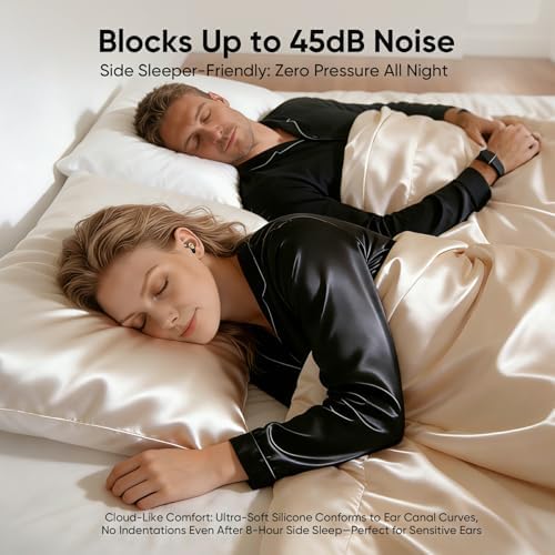 The four pairs of soft silicone noise reduction earbuds with different sizes of interchangeable ear tips.