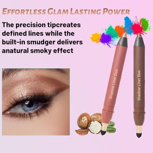 Fijemya eyeshadow stick demonstrating the built-in smudger tool