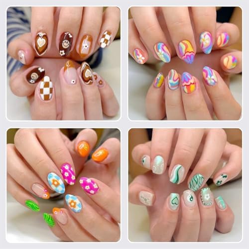 Nail art tools set arranged for resin foil carving and drawing