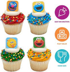 Elmo and Cookie Monster cupcake ring decorations