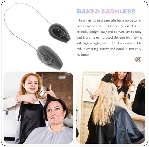 Set of reusable silicone ear caps for hair color application