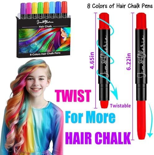 Close up of Jim and Gloria vibrant hair chalk markers