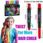 Close up of Jim and Gloria vibrant hair chalk markers