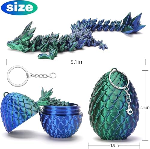 Open rotational plastic egg showing a purple articulated crystal dragon popping out