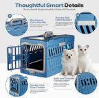 Chronanagese pet travel crate internal view with hygienic divider net