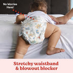 Huggies diapers 35 plus pounds size label detail