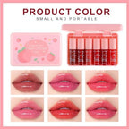 Eakroo 6 Colors Peach Lip Stain Set, Korean Lip Gloss Mini Liquid Lip Tint, Lipstick for Women, Liquid Blush, Lip Plumper, Lip Stain Long Lasting Waterproof, High Pigment, Vivid Color, Cute Stuff - Image 4