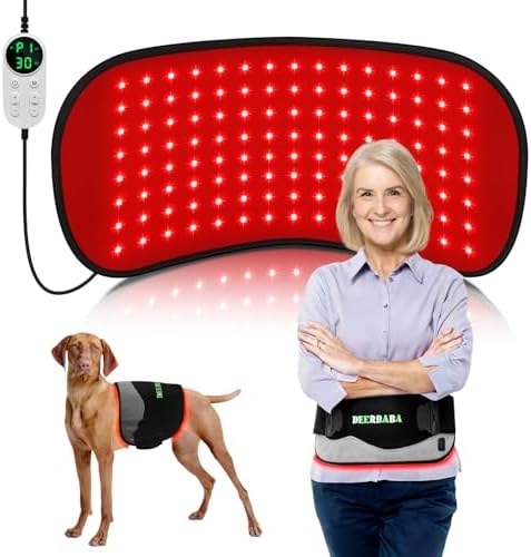 Deerbaba 2026 Upgraded Red Light Therapy Mat front view highlighting the medical grade TPU surface and red LED lights.