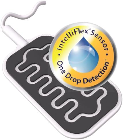 Side view of the flexible Chummie Intelliflex moisture sensor for comfortable overnight use.