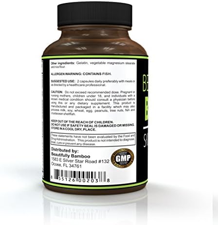 Beautifully Bamboo bottle showing biotin and silica key ingredients