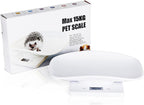 DWSFADA high precision animal scale in use with a small reptile showing the active gram measurement display.