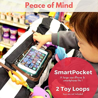 Lumiere baby cart cover patented compact roll in pouch storage mode
