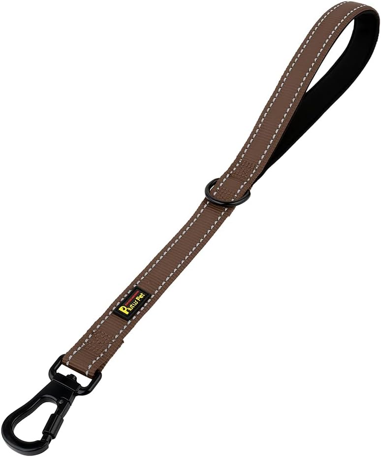 PLUTUS PET 10 Inch Short Dog Leash for Large Dogs with Locking Carabiner Clip & Padded Handle 10", Pink - Image 14