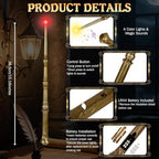 Two golden magic wands for kids cosplay party