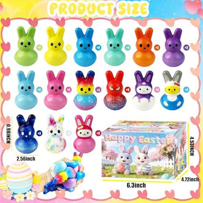 Elastic polyurethane foam rabbit fidget toys being squeezed for stress relief.