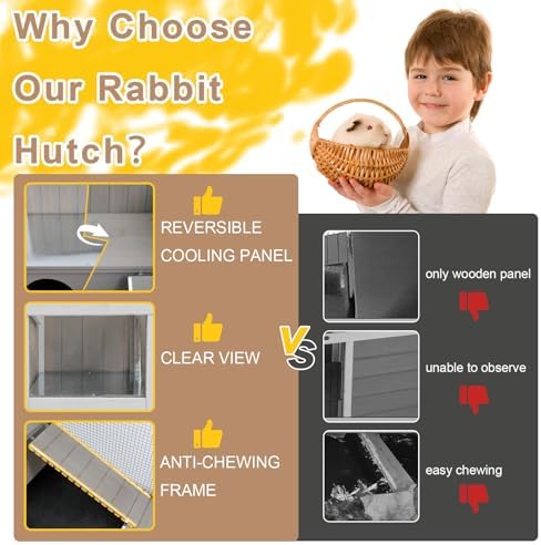 Ketive Rabbit Hutch Indoor - Weatherproof, Multi-Level, Easy Assembly, Lockable, and Comfortable - Image 5