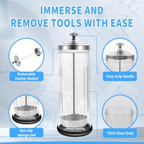 Soiiw 1250ml glass jar with professional nail implements