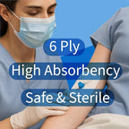 Vakly six ply thick sterile drain sponge pads for tracheostomy care