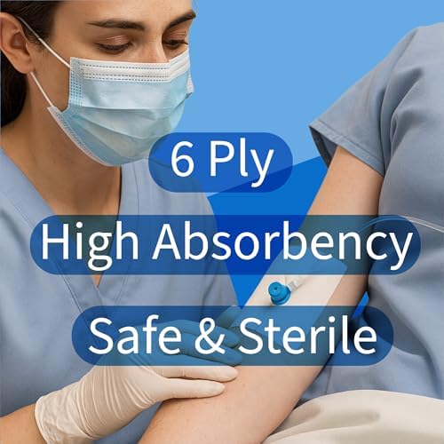 Vakly six ply thick sterile drain sponge pads for tracheostomy care