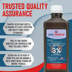 Close up of the back label detailing warnings and ingredients for Epic Medical Supply first aid antiseptic.